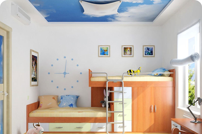 Подвесной потолок в детской - фото