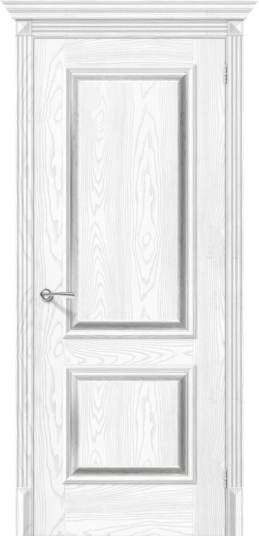 Дверь межкомнатная из эко шпона «Классико-12» Silver Ash/Silver Rift глухая