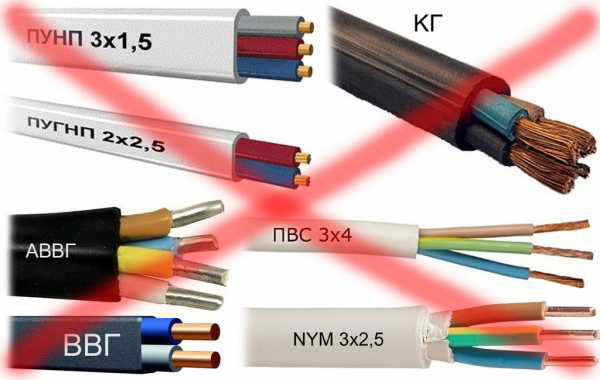какие провода и кабели нельзя использовать для домашней проводки