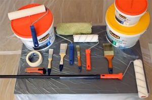 Материалы и инструменты для покраски